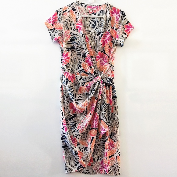 NWT Tropical Front Wrap Dress - Picture 3 of 8